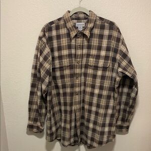 Carhartt Brown Casual Button Down Shirt Relaxed Fit